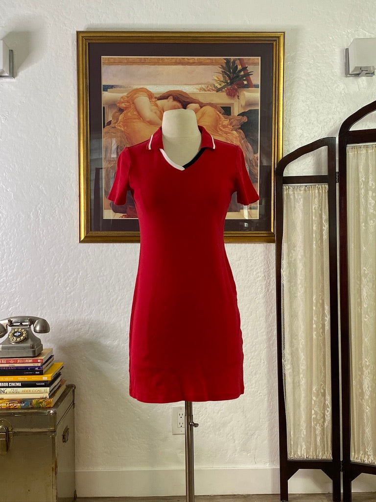 Tommy Hilfiger Cherry Red Polo Mini Dress