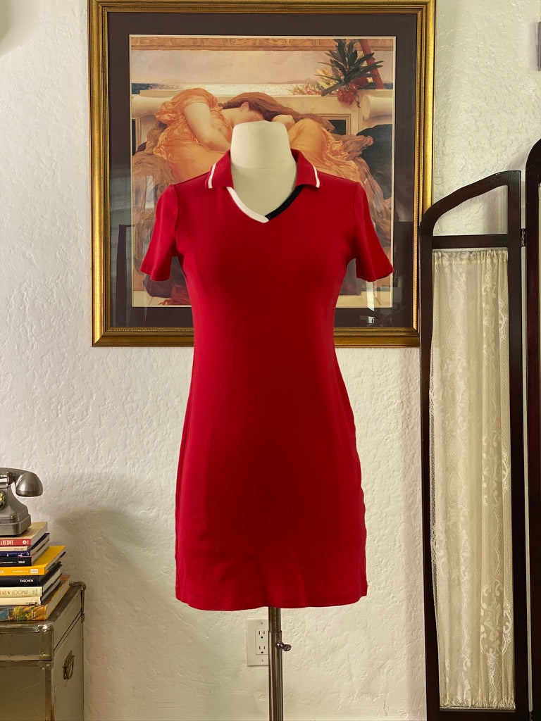 Tommy Hilfiger Cherry Red Polo Mini Dress